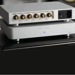 LHY Audio OCK-2S reference master clock, silver, front and rear panel with 10MHz outputs