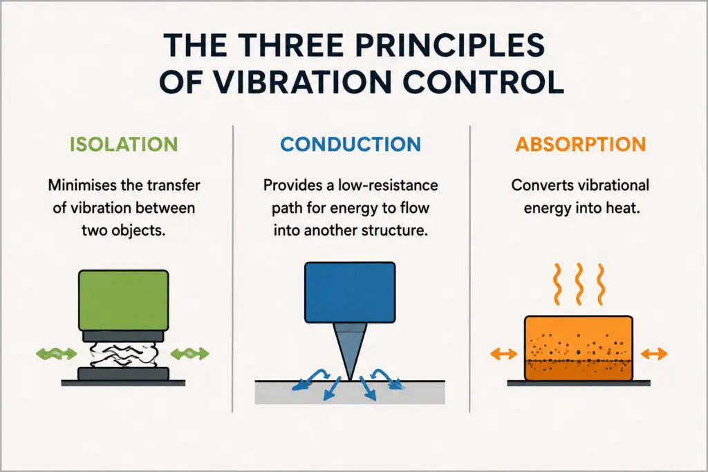 The Three Principles of Vibration Control
