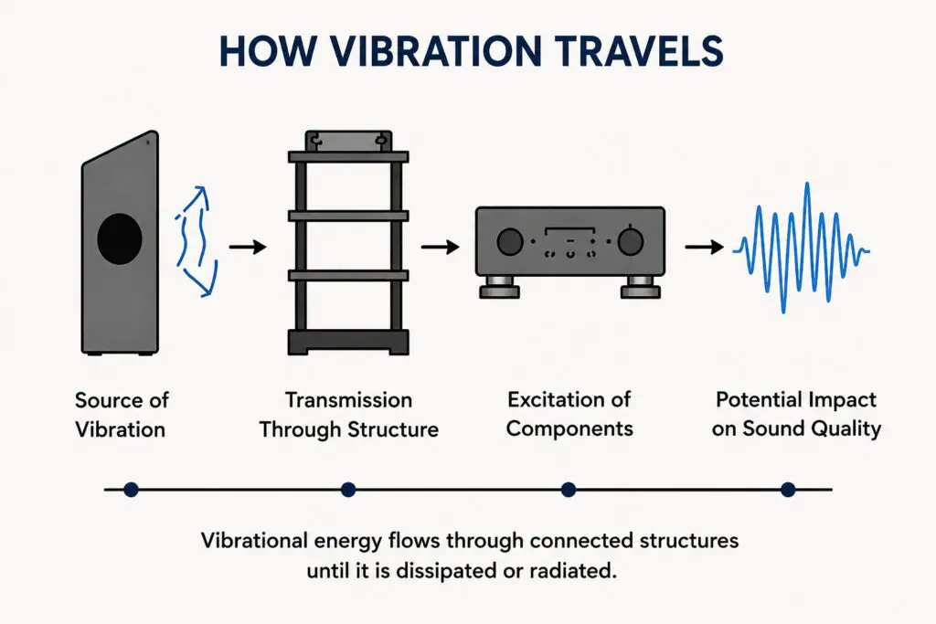 How vibration travels