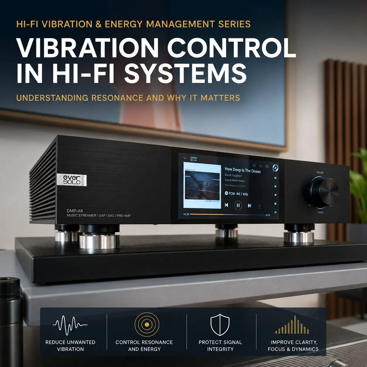 Vibration control in HI-FI Systems